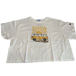 Champion‎ Women's Road Trippin Hippie White Tshirt White XL New With Tags